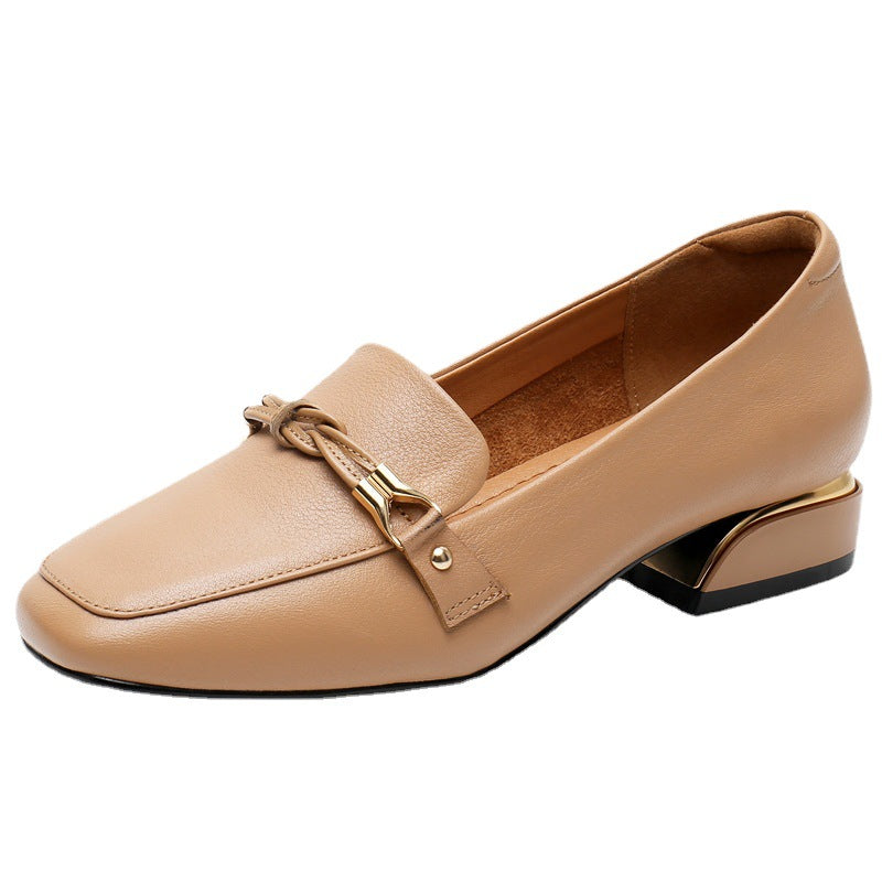 Slouchy Women's Layer Cowhide Pumps Mid