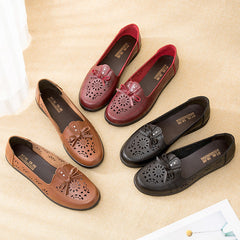 Women's Bottom Mom Pumps Flat Hollowed