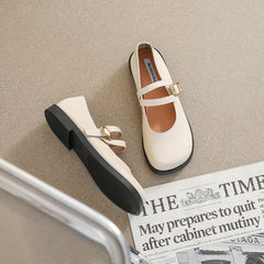 Women's Pumps Round Toe Mary Jane Shallow Mouth Soft