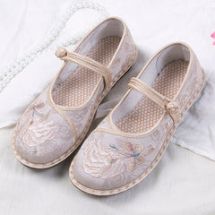 Women's Beijing Cloth Flat Handmade Embroidered Mother