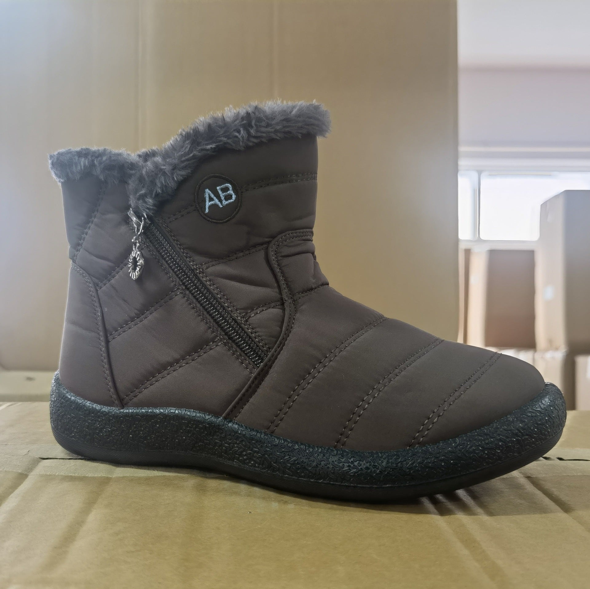 Taille femme hiver chaud fermeture éclair latérale coton léger