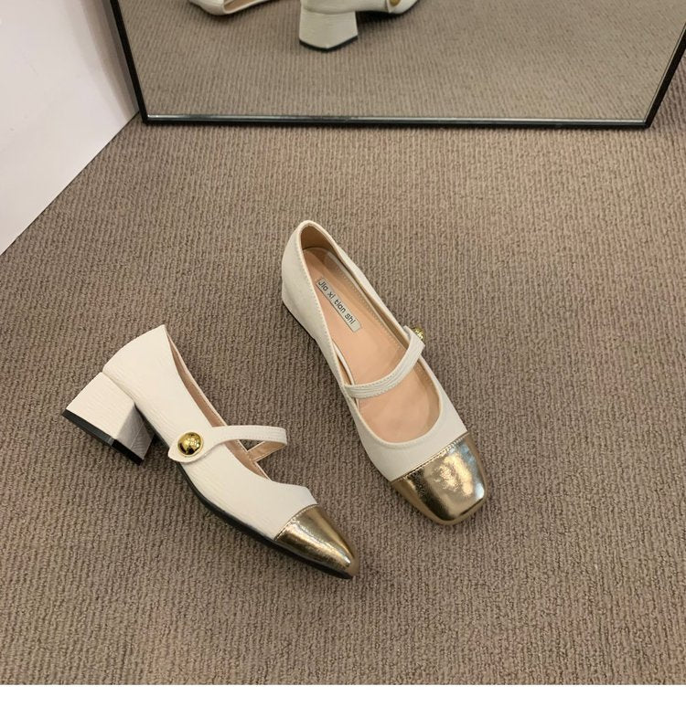 Women's French Style Classic Square Toe Mary Jane