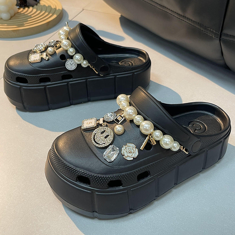 Chaussures d'été à enfiler pour femmes, style extérieur Eva