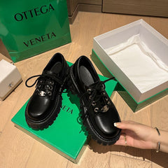 Women's Small Round Toe Height Increasing British Style