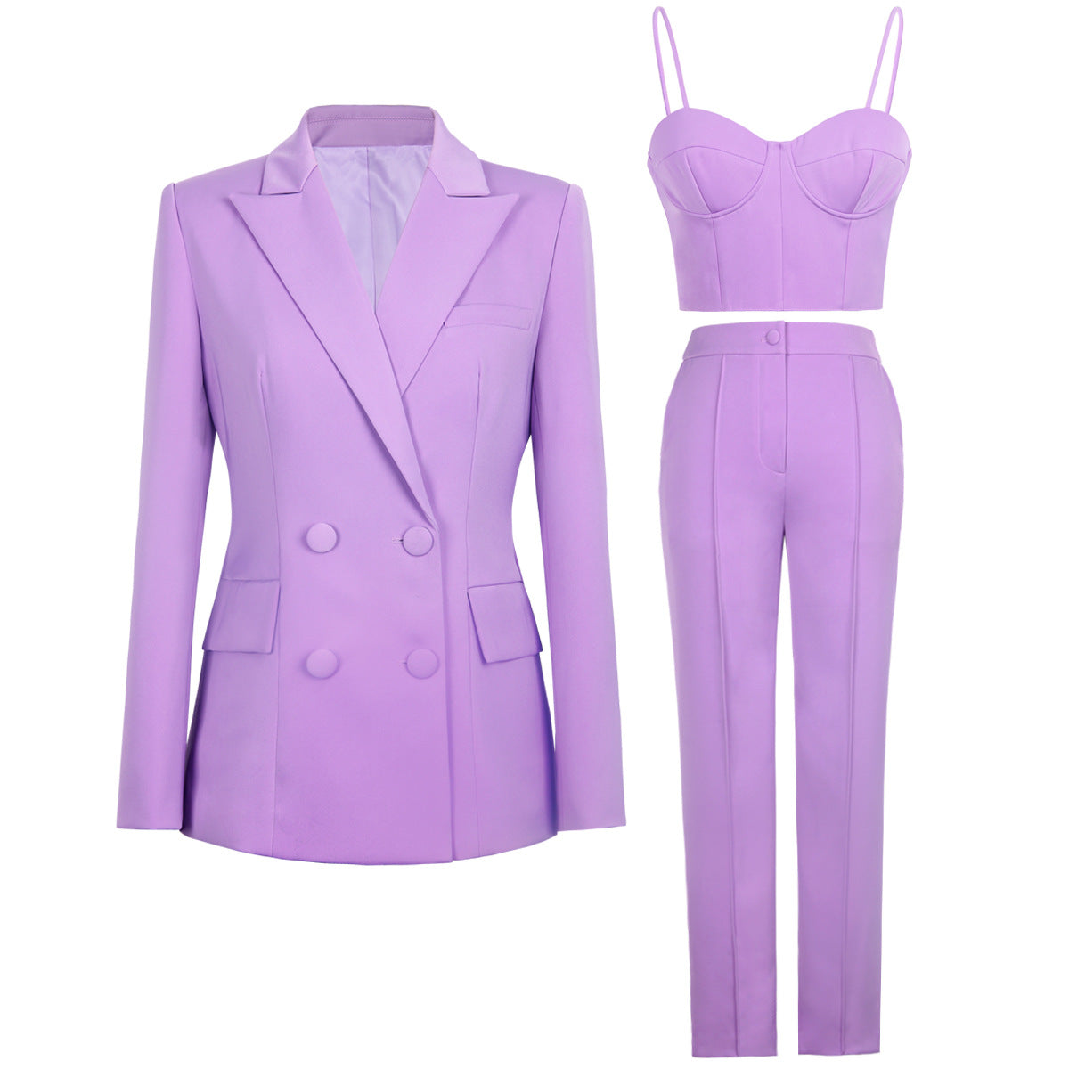 High Quality Casual Office Internet Celebrity Business Blazer Suit Set Three Piece Suit