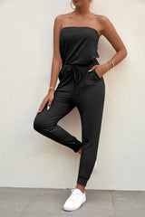 Tube Top Strap Jumpsuit