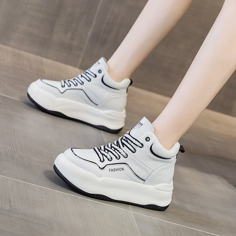 Women's Elevator Platform High Top White