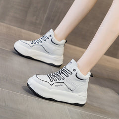 Women's Elevator Platform High Top White