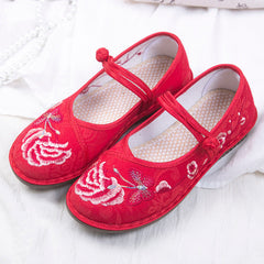 Women's Beijing Cloth Flat Handmade Embroidered Mother