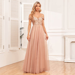 Elegant A Swing Tulle Dress