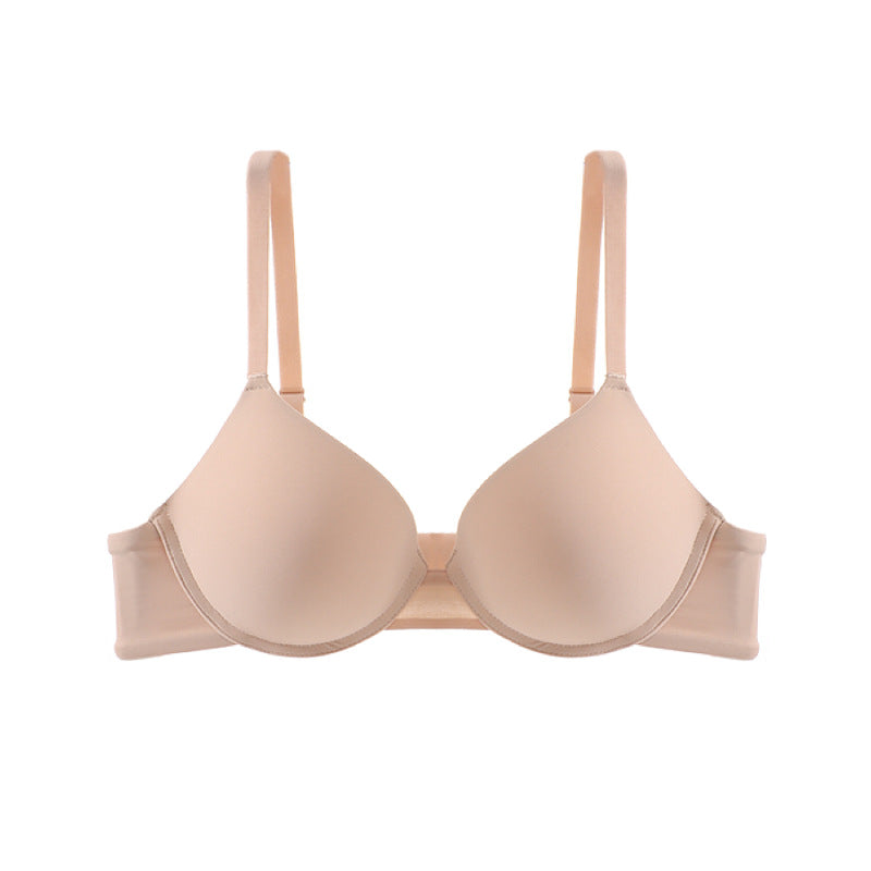 Sous-vêtements basiques simples, doux, à armatures, push-up, petite taille de poitrine, soutien-gorge exagéré, croisé, dos nu, ensemble culotte