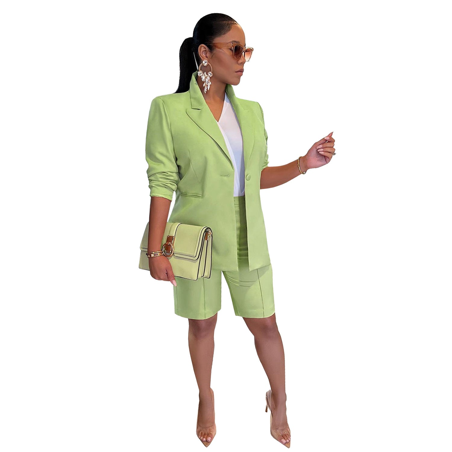 Blazer Shorts Two Piece Suit Casual Suit