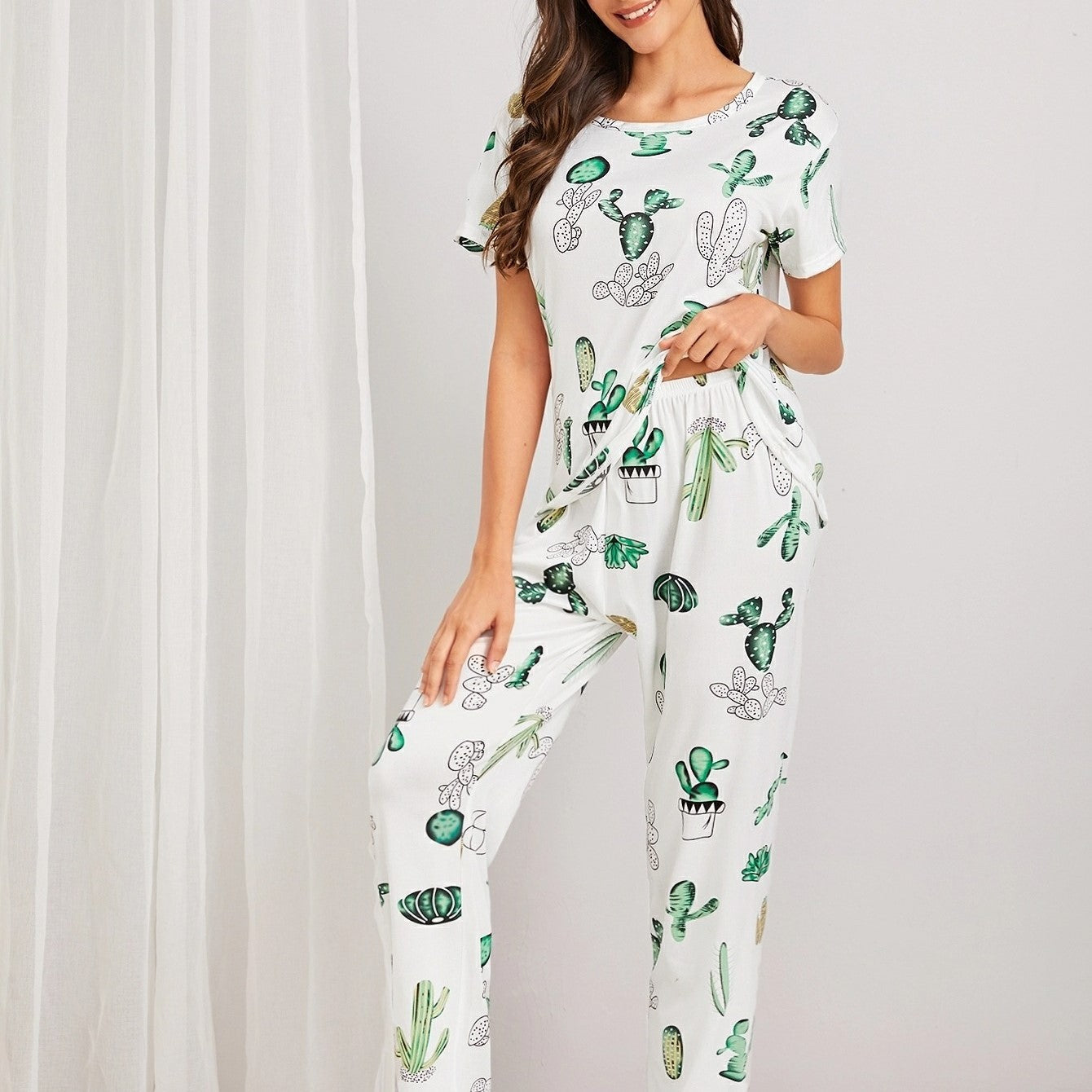 Sources Pajamas Home Wear Two-Piece Set