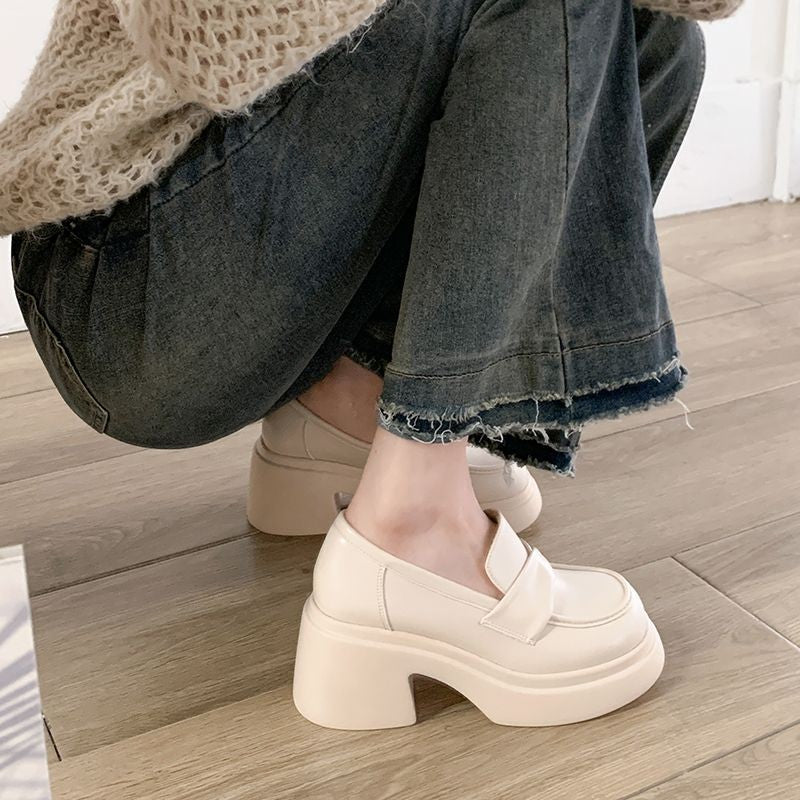 Women's Style Spring Platform French Retro Slip-on