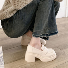 Women's Style Spring Platform French Retro Slip-on