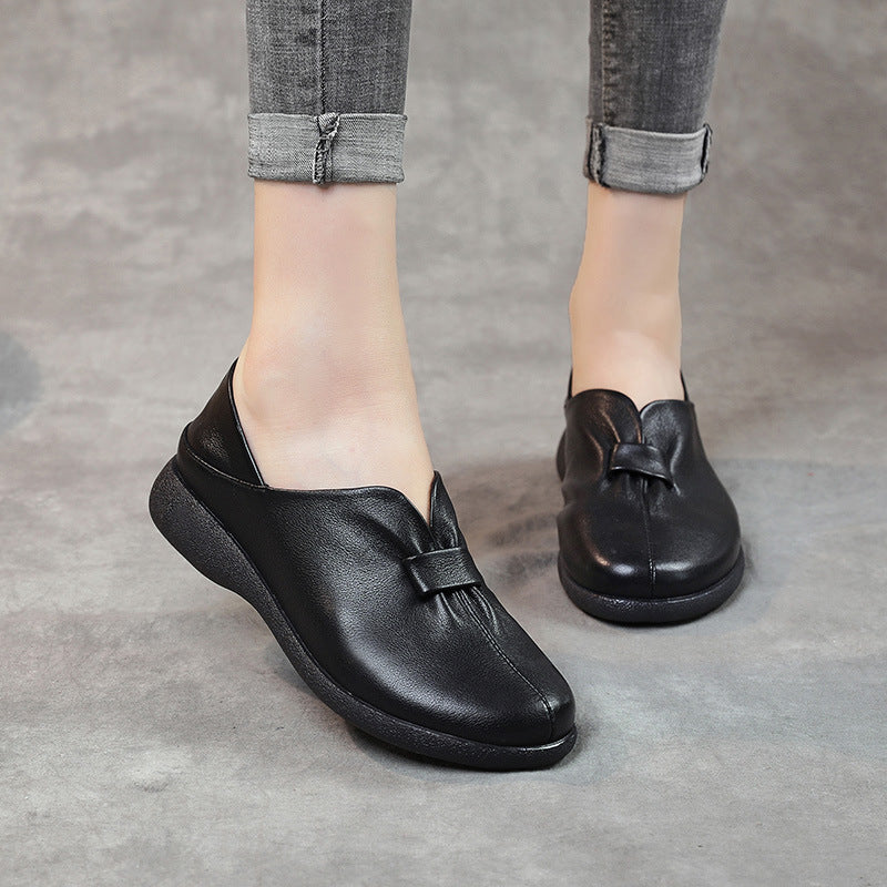 Women's Genuine Soft Bottom Mom Flat Leisure Men's Shoes