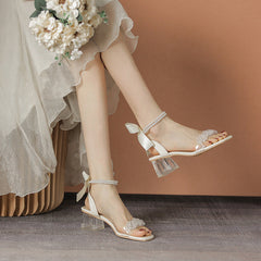 Women's Summer Chunky Comfortable French Pearl Ribbon