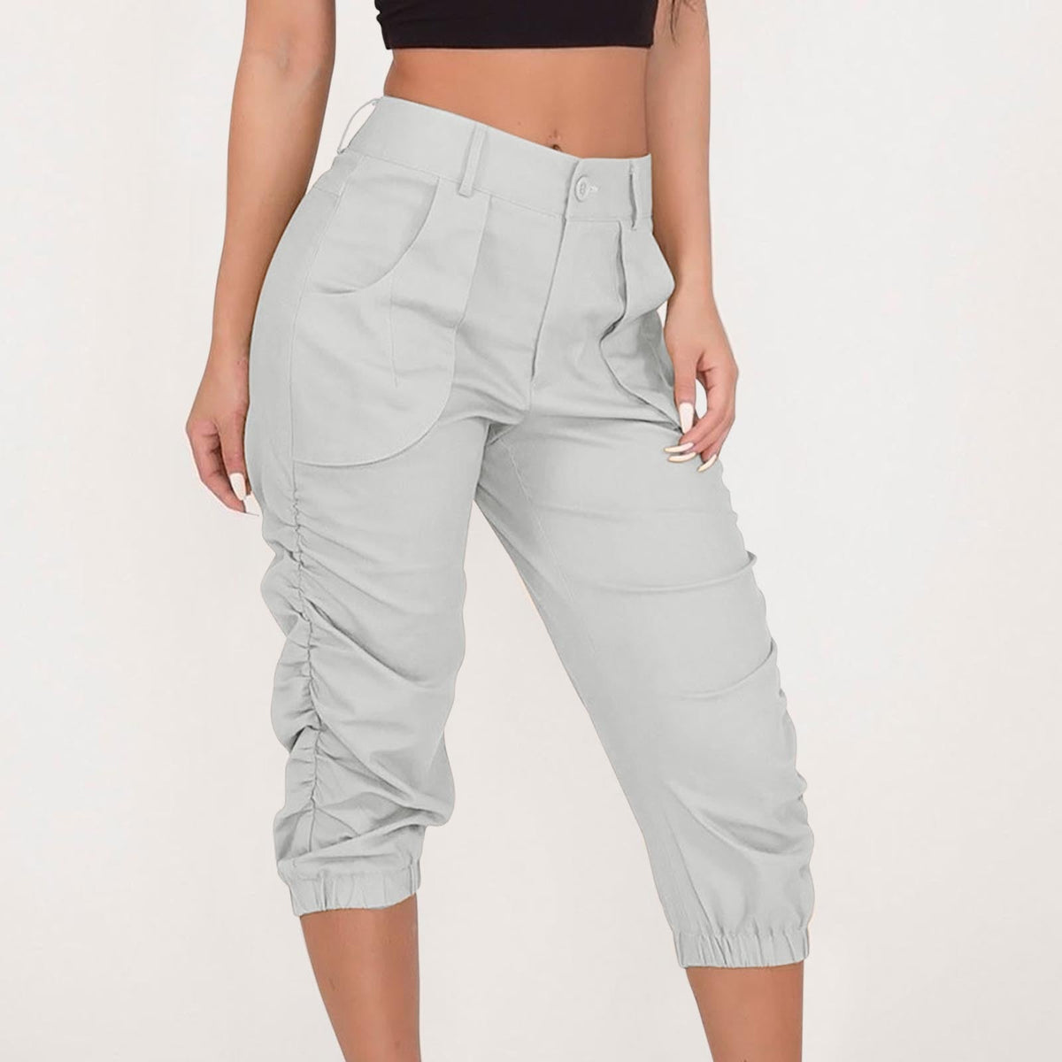 Casual Cropped Pants Workwear Harem Pants