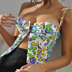 Einfarbiges, ärmelloses, eng anliegendes Camisole-Oberteil