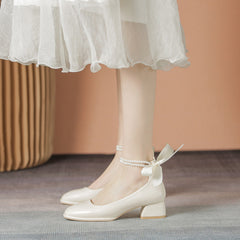 Women's Soft Square Toe Chunky Mary Jane