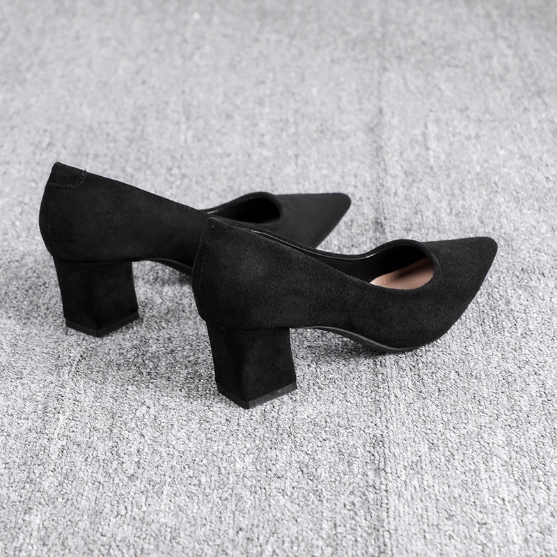 Women's Civil Servant Interview Black High Pointed Toe