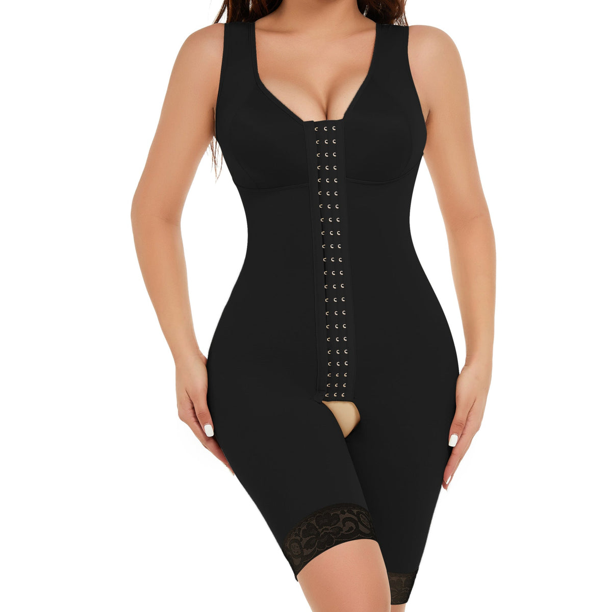 Shaping Slimming Row Buckle Corset One Piece Waist Girdling Belly Contraction Open Plus Size Jumpsuit