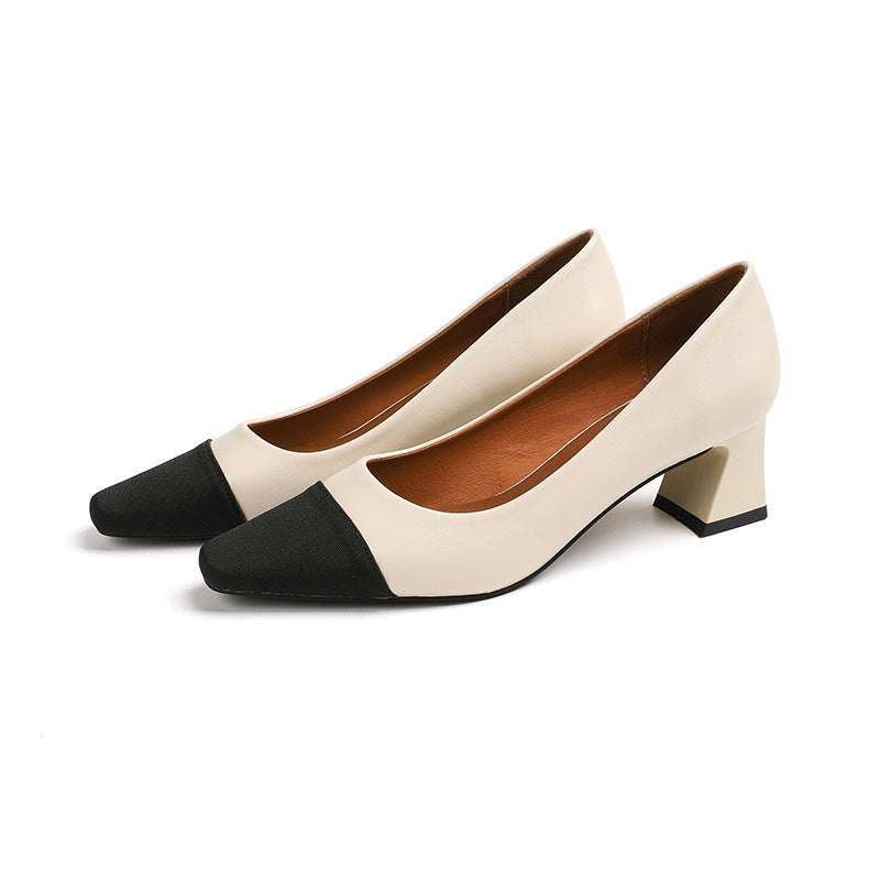 Women's Toe Chunky Stylish Spring Korean Style Color