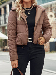 Casual Zipper Cotton Coat Jacket Hooded Coat