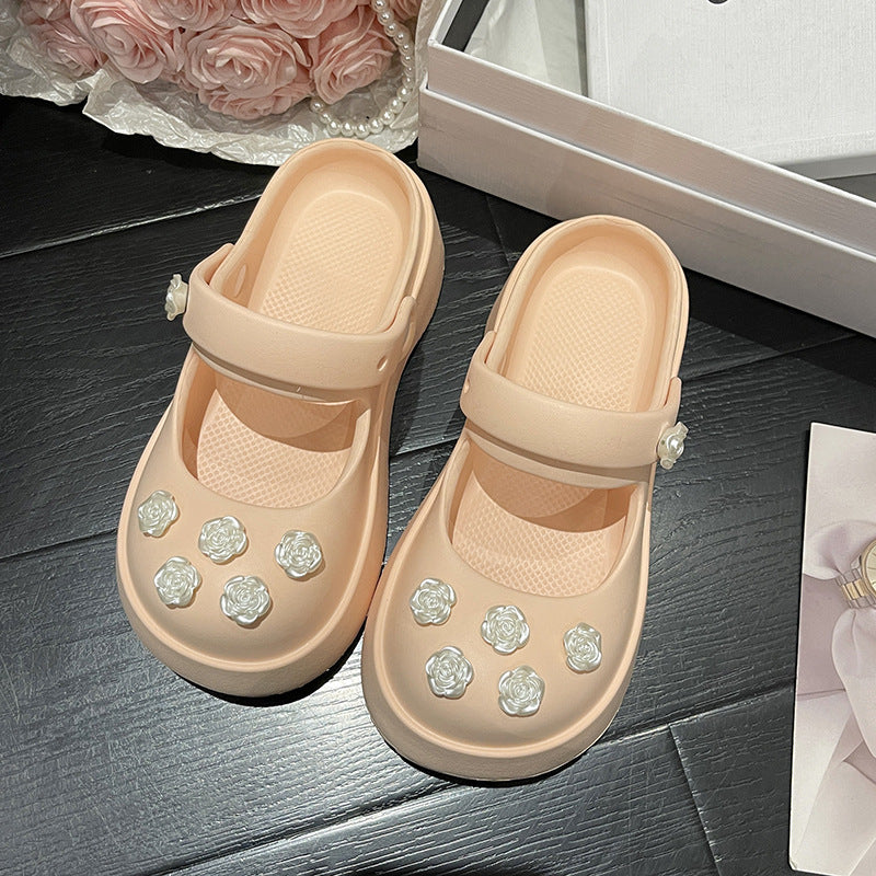 Women's Black Mary Jane For Summer Platform