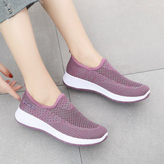 Women's Breathable Mesh Slip-on Mother Flat Sports