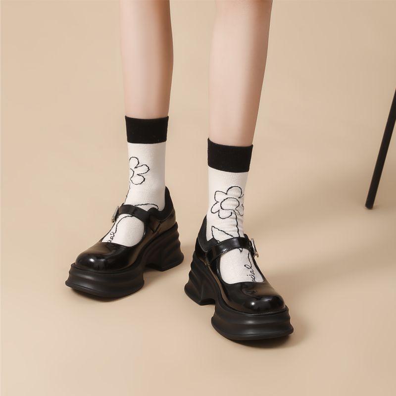 Women's Spring College Style Strap Buckle High