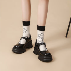 Women's Spring College Style Strap Buckle High