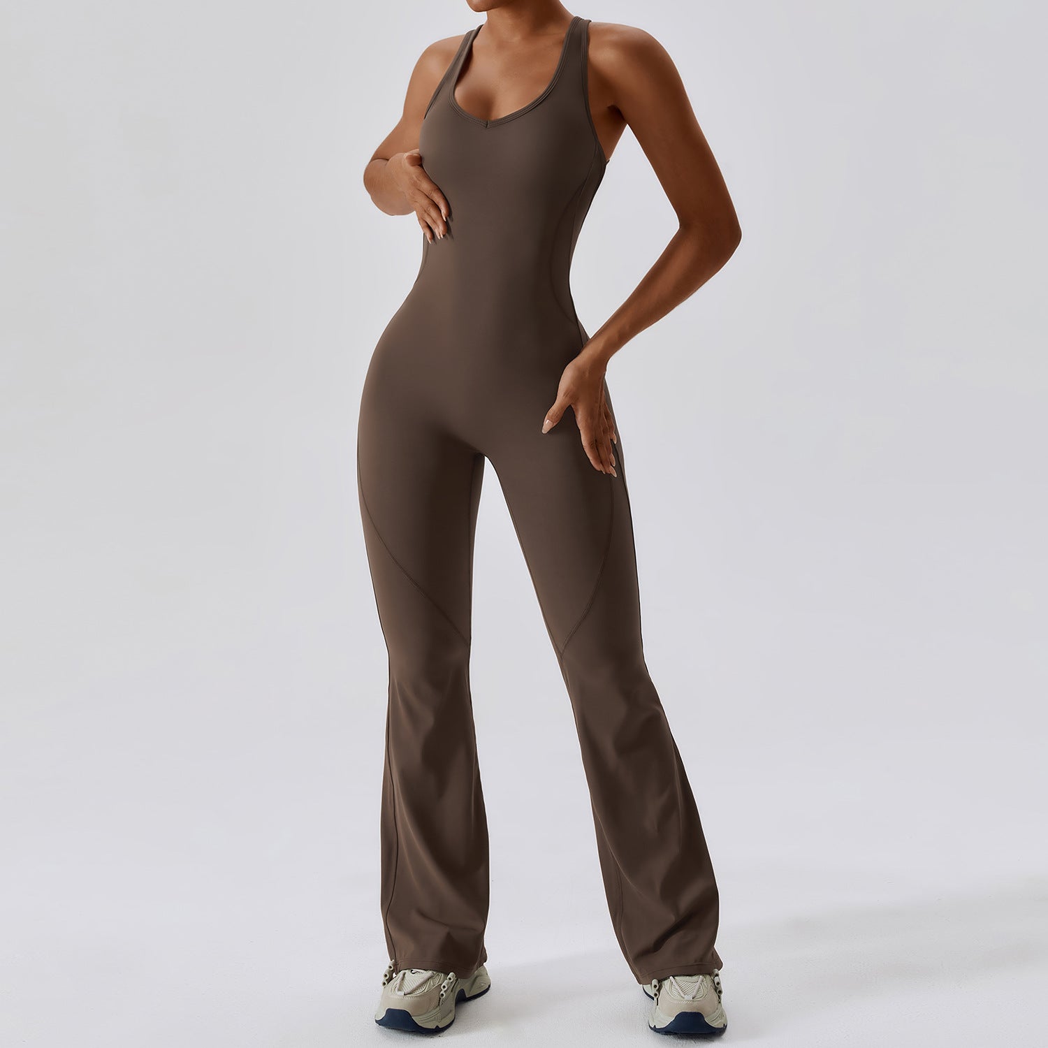 Quick Drying Skinny Yoga Dance Sports Workout Hip Lift Belly Shaping Micro Pull Yoga Jumpsuit