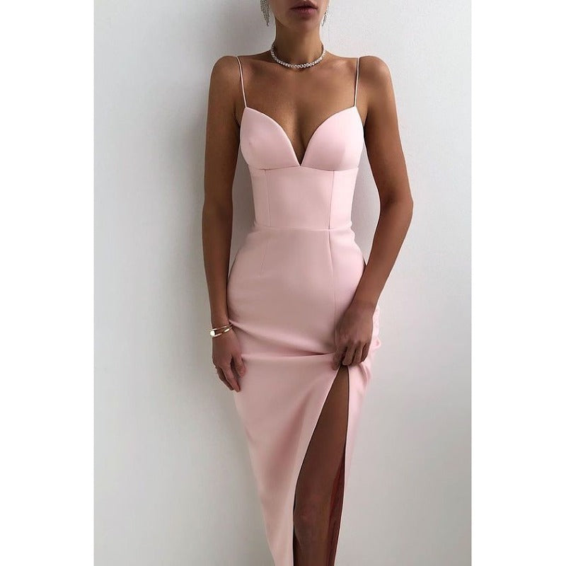 Office Solid Color Knitted Dress Highly-Elastic plus Size plus Chest Cotton Eight Colors