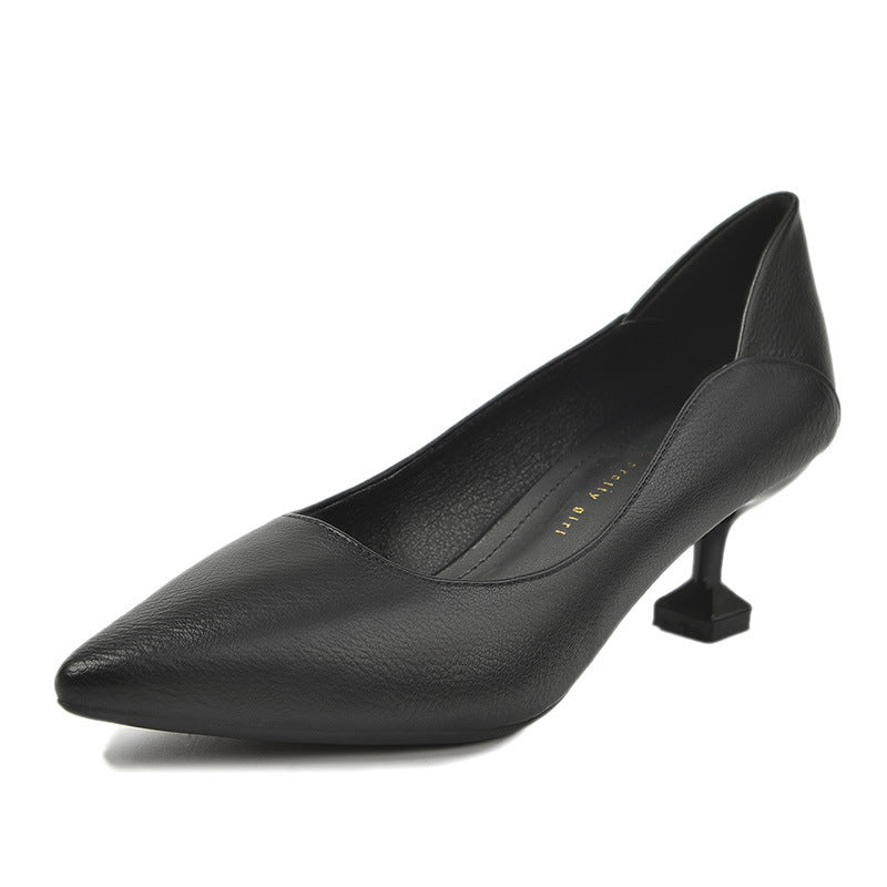 Chaussures glamour uniques pour femmes avec talons souples noirs