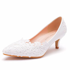 Flower Wedding White High-heeled Bridal Adult