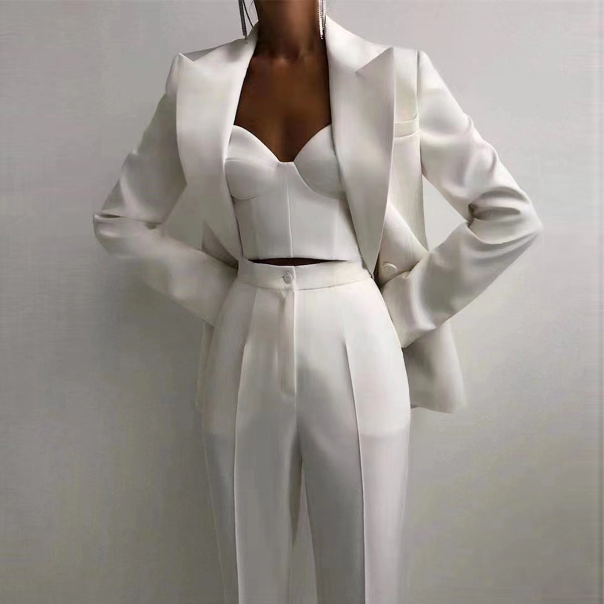 High Quality Casual Office Internet Celebrity Business Blazer Suit Set Three Piece Suit