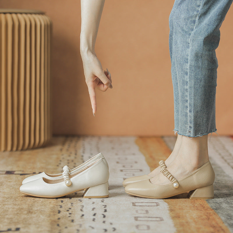 Jane Spring Low-cut Square Toe Style