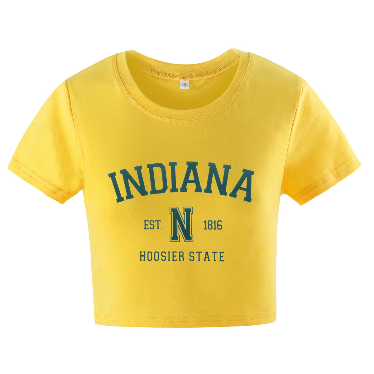 Street Internet Celebrity Short Letters Slim Fit Short Sleeve T Shirt Top