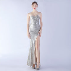 Heavy Industry Shrink Fold Wrinkle Craft Einfaches Retro Tube Top Abendkleid