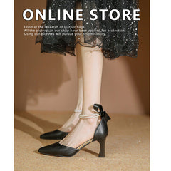 Classic Women's Chunky Hollow Black Professional Heels