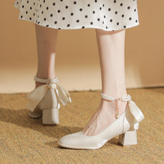 Women's Fairy Engagement Two-way Thick Not Tired Heels