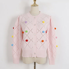 Pullover mit Rundhalsausschnitt und Puffärmeln
