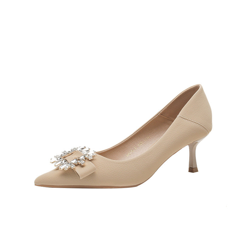 Women's Color High Frosted Elegant Summer Pointed