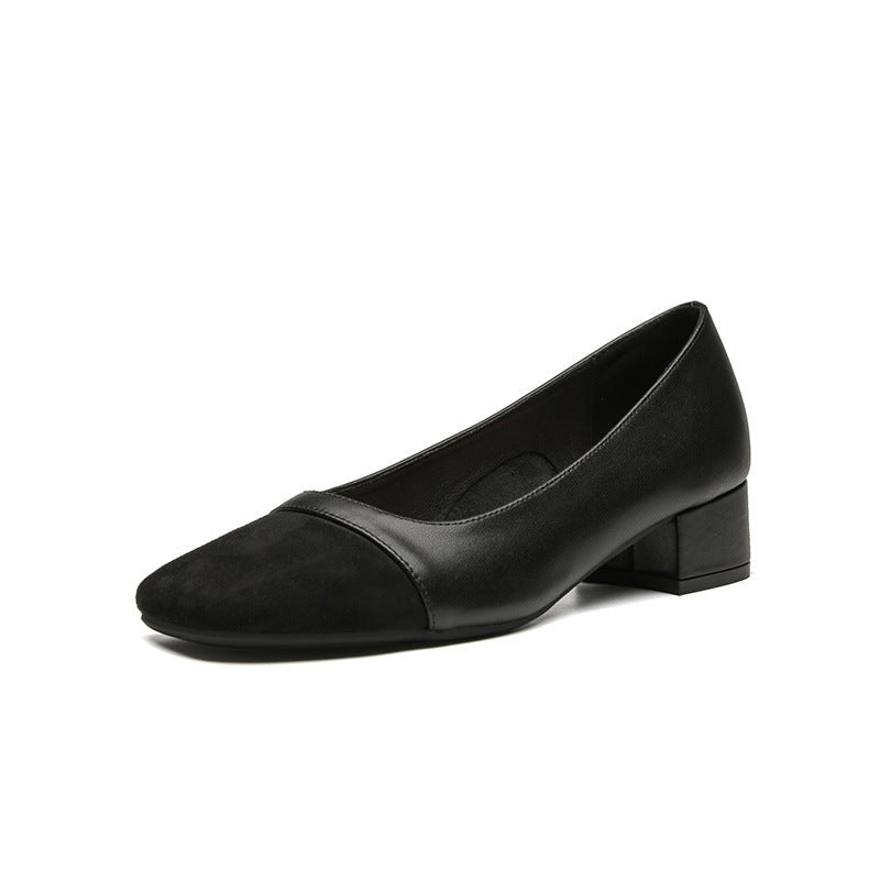 Slouchy Women's Sheepskin Square Toe Chunky