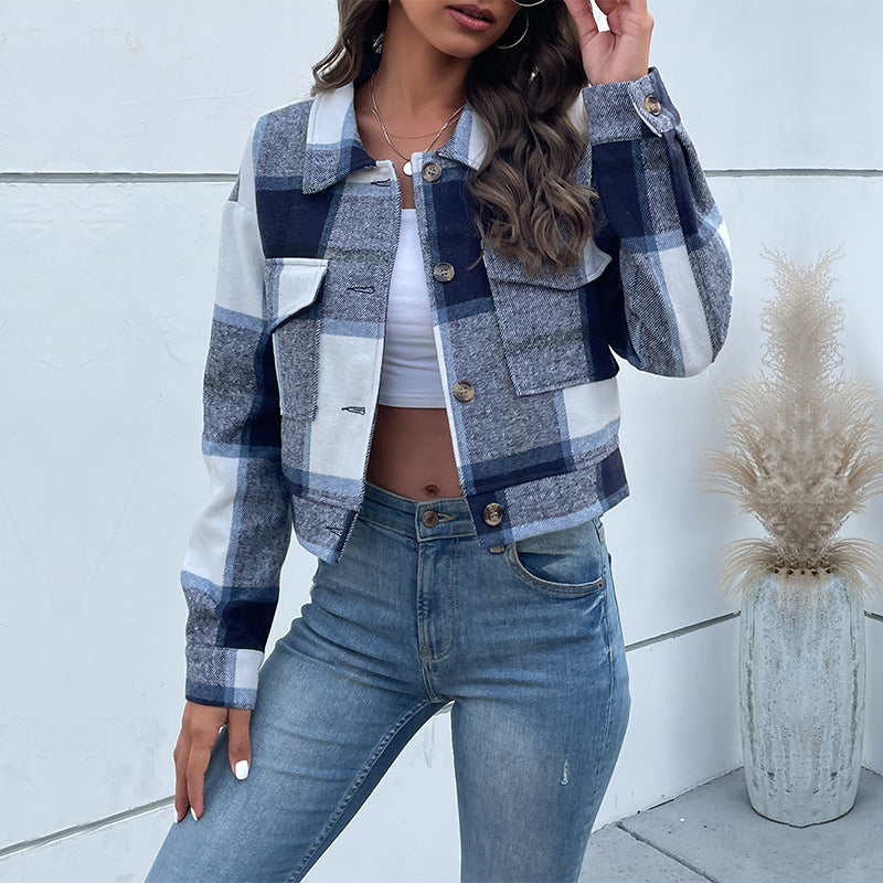 Plaid Long Sleeve Shacket