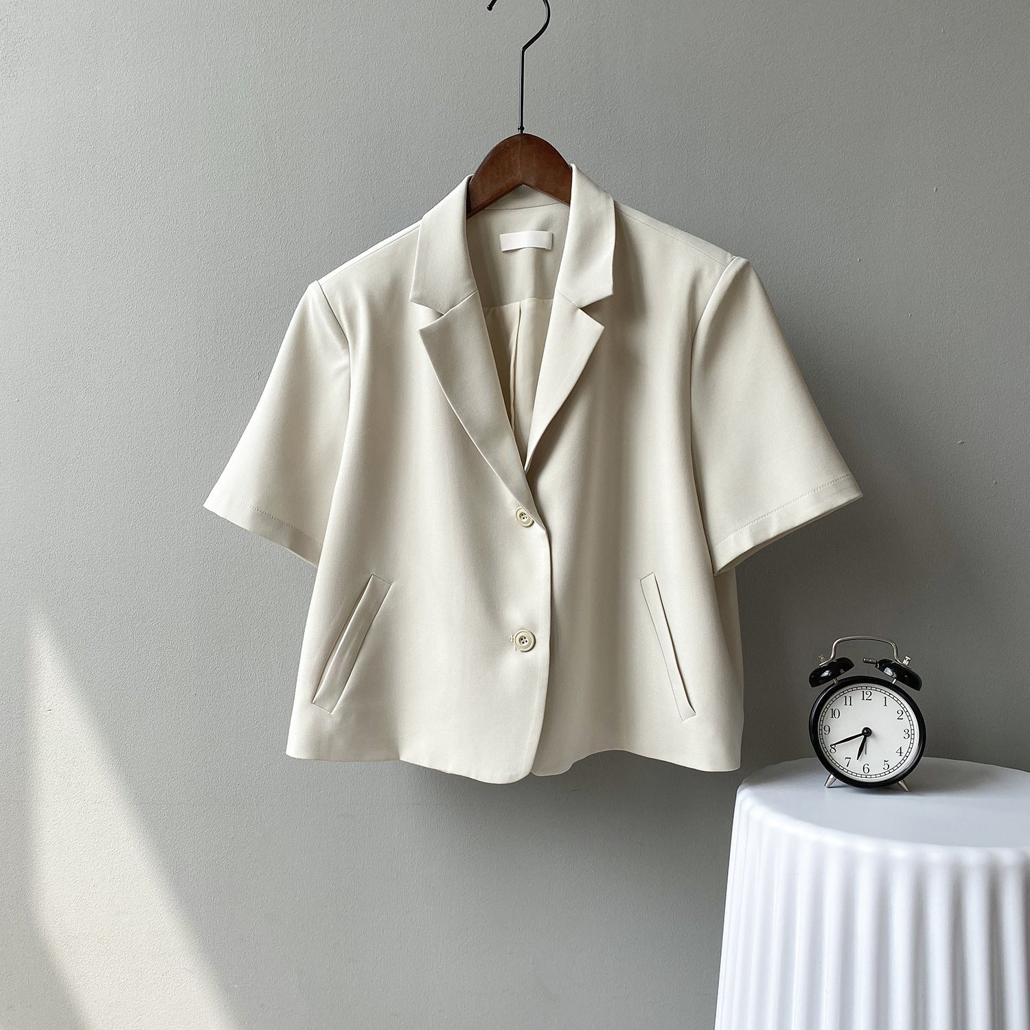 Solid Color Short Sleeved Small Korean Loose Short Small Blazers