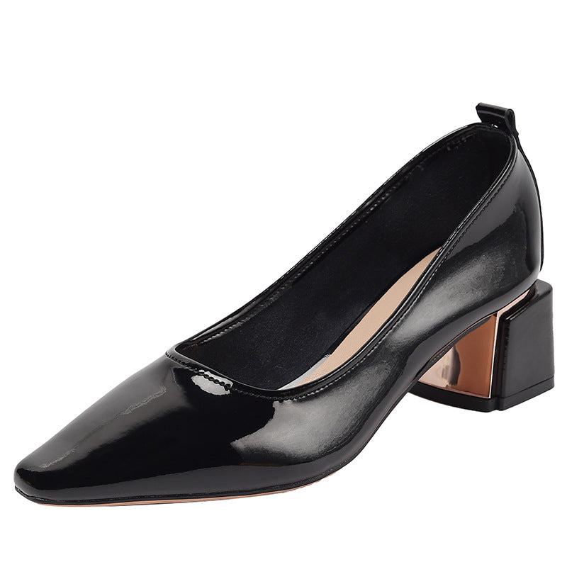 Women's High French Soft Nude Square