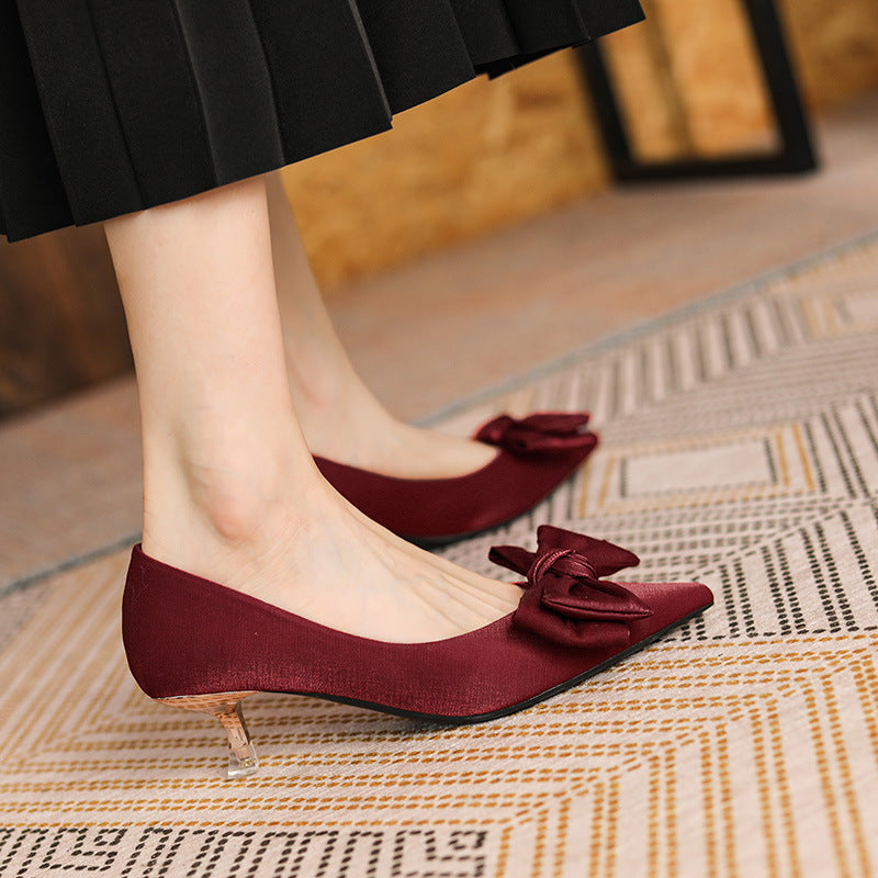 Women's High Pointed Toe Stiletto Mid French