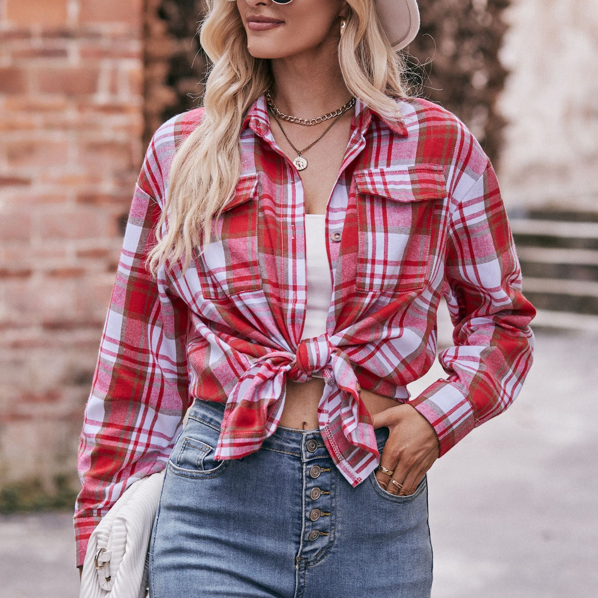 Casual Oversize Loose Plaid Shirt